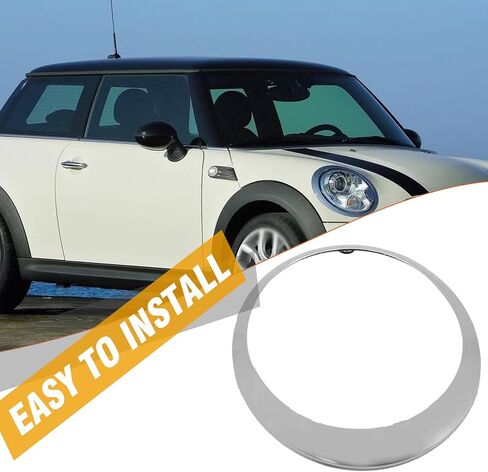 51137149905 مدي المصابيح الأمامية Chrome لسائق حلقة المصباح الجانبي للركاب ، استبدال Mini Cooper R56 R57 R58 R59 2007-2015 ، يحل محل 51137149906 in Saudi Arabia