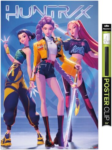Netflix KPOP Demon Hunters (2025) - ملصق Wall Group Group Group ، 34L "X 22.4W" ، حزمة ملصق ومقطع in Saudi Arabia