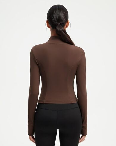 SUUKSESS Women Golden Full Zip Up Workout Cropped Jackets Lightweight Athletic Yoga Tops in Saudi Arabia