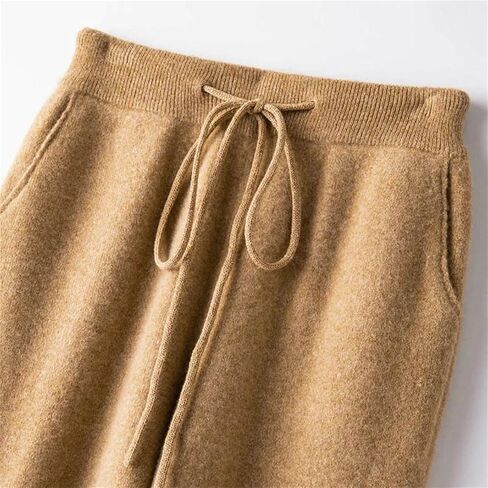 Women's High Waist Wool Pants Knit Slim 100 Percent Merino Wool Warm Comfortable Casual Fashion Trousers in Saudi Arabia