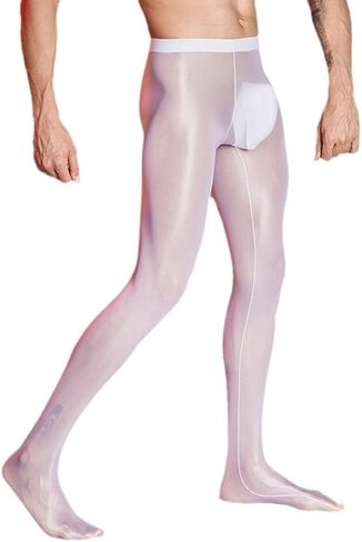 Mens Sexy Ultra Thin Glossy Oily Pantyhose Tights Hosiery Sheath Socks Seamless silk stockings Elasticity Lingerie 2 Pieces in Saudi Arabia