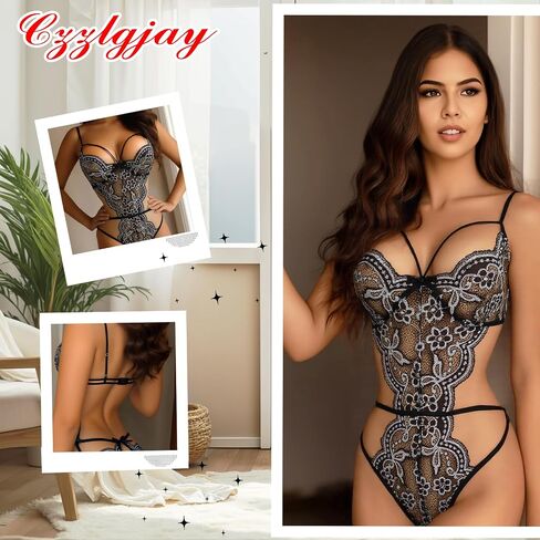 الملابس الداخلية للنساء مثير الدانتيل Babydoll teddyits bodysits حزام الملابس الداخلية من قطعة واحدة بيجاما in Saudi Arabia