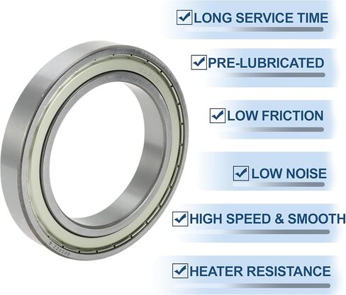 ACROPIX 6819ZZ Deep Groove Ball Bearings P0 95x120x13mm Lubricated Bearings Double Metal Seal Silver Tone Scooter Skateboard Wheel in Kuwait