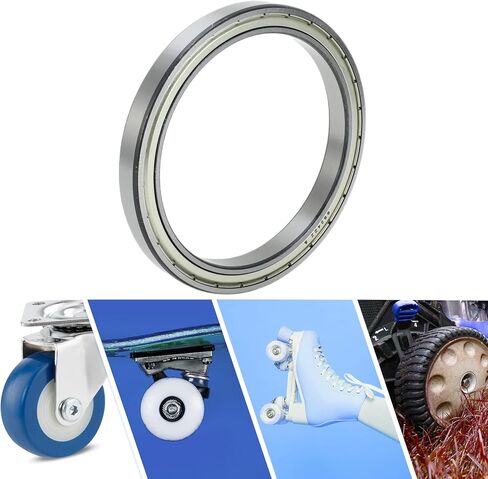 ACROPIX 6819ZZ Deep Groove Ball Bearings P0 95x120x13mm Lubricated Bearings Double Metal Seal Silver Tone Scooter Skateboard Wheel in Kuwait