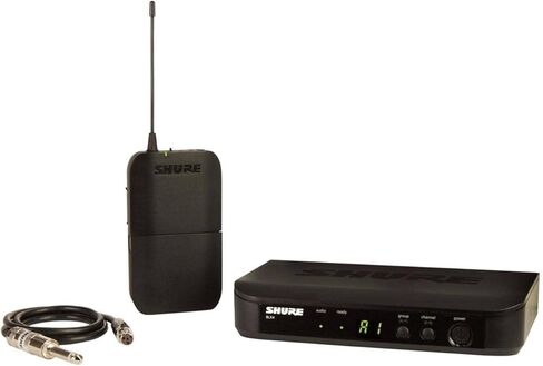 Shure BLX14R UHF Wireless System - Perfect for Guitar and Bass with 1/4 Jack - 14-Hour Battery Life, 300 ft Range | Includes 1/4" Jack Instrument Cable & Single Channel Rack Mount Receiver | H8 Band in Saudi Arabia