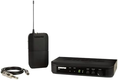 Shure BLX14R UHF Wireless System - Perfect for Guitar and Bass with 1/4 Jack - 14-Hour Battery Life, 300 ft Range | Includes 1/4" Jack Instrument Cable & Single Channel Rack Mount Receiver | H8 Band in Saudi Arabia