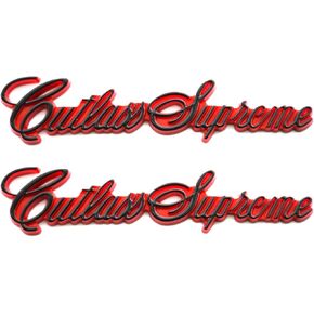 2PCS Cutlass Sail Panel Script Emblem Badge 3D Planting Letter Presentive for Supreme 1978-1988 Repro 20085597 (Black) in Kuwait