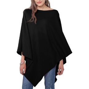 MissShorthair Women's Lightweight Knitted Scarf Poncho Sweater Cape Shawl Versatile Spring Summer Ponchos Wraps in Kuwait