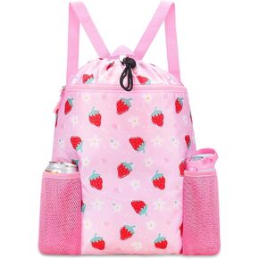 حقيبة السباحة RHCPFOVR Galaxy للفتيات - حقيبة ظهر برباط للأطفال حقيبة سباحة للشاطئ وحمام السباحة وحقائب سحب خفيفة الوزن وحقيبة رياضية مقاومة للماء مع حامل زجاجة مياه in Kuwait