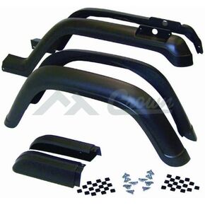 Wrangler Fender Flare Kit (6 Piece Kit) 1987-1995 YJ Wrangler (ExceIncludes 4 Flares, 2 Extensions and Hardware; OE Style Replacement 5AHK-6 in Saudi Arabia