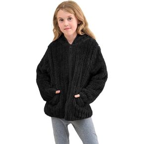 فتيات الصوف جاكيتات الأولاد شيربا هوديز الضوء قمم كاملة zip up الأطفال بلوزات الحجم 3-12 سنة in Saudi Arabia