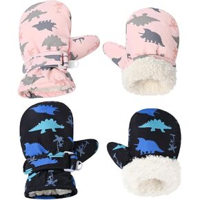 Fleece Lined Mittens for Baby Boys Girls,Baby Toddler Little Kids Winter Warm Gloves Mittens in Kuwait