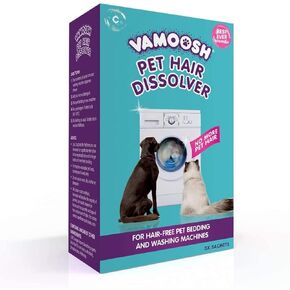 Vamoosh Pet Hair Dissolver for Laundry, 6x3.5oz (2 Boxes), Cat Fur Remover and Dog Hair Removal for Washing Machine (Up to 6 Washes), Laundry Machine Cleaner, Easily Dissolves Dog, Cat, and Animal Fur in Kuwait