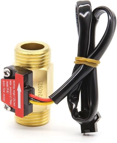 4-Branch Hall Flow Meter Water Heater Card Machine Water Flow Sensor All-Copper G1/2 Thread in Saudi Arabia