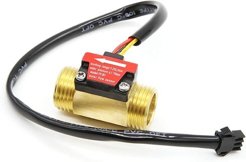 4-Branch Hall Flow Meter Water Heater Card Machine Water Flow Sensor All-Copper G1/2 Thread in Saudi Arabia
