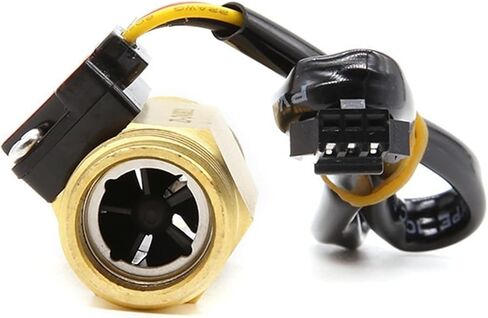 4-Branch Hall Flow Meter Water Heater Card Machine Water Flow Sensor All-Copper G1/2 Thread in Saudi Arabia