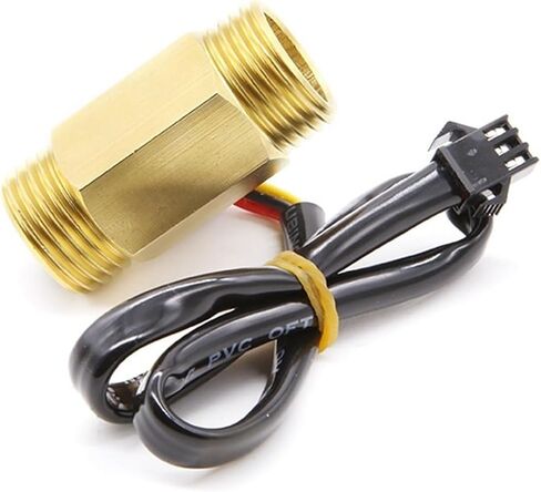 4-Branch Hall Flow Meter Water Heater Card Machine Water Flow Sensor All-Copper G1/2 Thread in Saudi Arabia