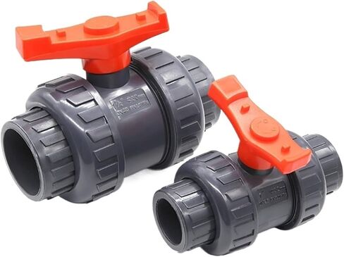 1PCS UPVC صمام الكرة المجاني المزدوج PVC Live Ball Valve DN15-DN100 (DN80 القطر الداخلي 89mm) in Kuwait