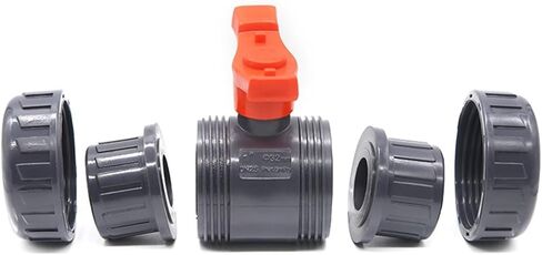 1PCS UPVC صمام الكرة المجاني المزدوج PVC Live Ball Valve DN15-DN100 (DN80 القطر الداخلي 89mm) in Kuwait