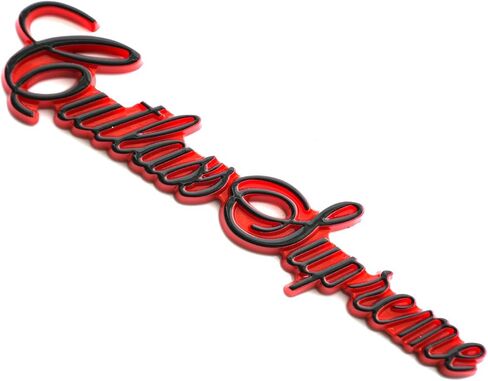 2PCS Cutlass Sail Panel Script Emblem Badge 3D Planting Letter Presentive for Supreme 1978-1988 Repro 20085597 (Black) in Kuwait