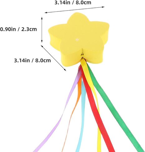 LUOZZY 2 Pcs Yellow Star Car Antenna Toppers with Ribbon for Vehicle Roof Decorations 8CM in Saudi Arabia