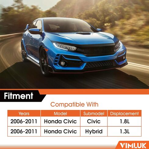 409 Stainless Steel Rear Exhaust Muffler Compatible for 2006-2011 Honda Civic 1.8L and 2006-2011 Honda Civic Hybrid Sedan 1.3L-Including Gasket and Bolt kit Part Number:18307-SNA-A01(VK-HC01) in Kuwait