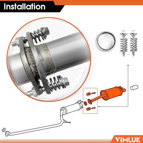 409 Stainless Steel Rear Exhaust Muffler Compatible for 2006-2011 Honda Civic 1.8L and 2006-2011 Honda Civic Hybrid Sedan 1.3L-Including Gasket and Bolt kit Part Number:18307-SNA-A01(VK-HC01) in Kuwait
