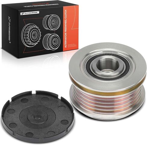 A-Premium Alternator Freewheel Clutch Pulley Compatible with Volvo C70 2007-2013, C30 2008-2013, S40 2007-2011, V50 2007-2011, 2.4L 2.5L, 5 Grooves Clockwise in Saudi Arabia