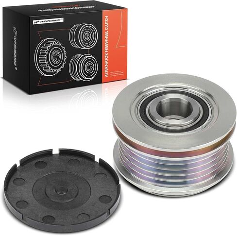 A-Premium Alternator Freewheel Clutch Pulley Compatible with Volvo C70 2007-2013, C30 2008-2013, S40 2007-2011, V50 2007-2011, 2.4L 2.5L, 5 Grooves Clockwise in Saudi Arabia