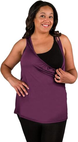 قميص بدون أكمام للسيدات من Bamboobies يسهل الوصول إليه، ملابس أمومة للرضاعة الطبيعية in Kuwait