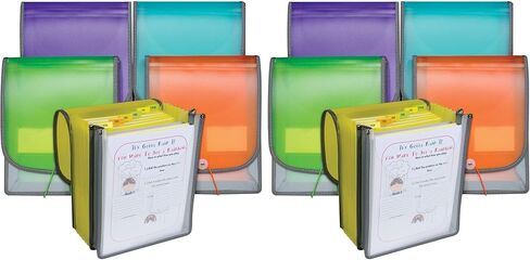C-Line 7-Pocket Vertical Expanding Backpack Organizer File, 1 File, Color May Vary (58700), Assorted, 1" x 10 1/4" x 12 3/4" in Saudi Arabia