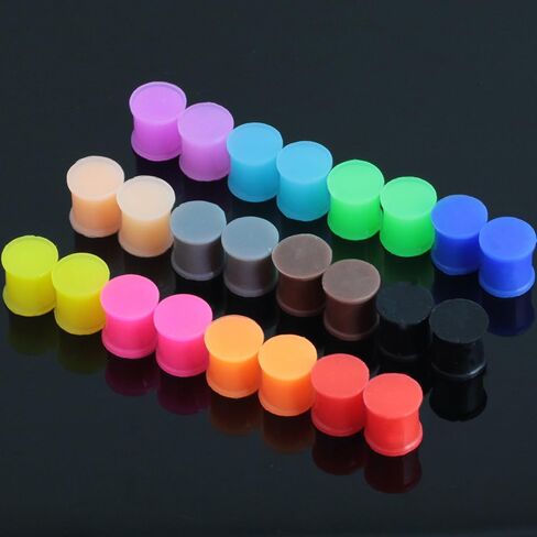 Silicone Transparent 1 Pair Flexible Solid Ear Plugs Hypoallergenic Saddle Gauges Earrings Gage Starter Soft Stretching Piercing Jewelry Tuneles De Oreja Para Hombre for Men Women 3 mm(8 G) in Saudi Arabia