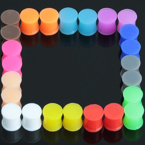 Silicone Transparent 1 Pair Flexible Solid Ear Plugs Hypoallergenic Saddle Gauges Earrings Gage Starter Soft Stretching Piercing Jewelry Tuneles De Oreja Para Hombre for Men Women 3 mm(8 G) in Saudi Arabia