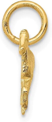 Solid 14k Yellow Gold Horse Charm Pendant 13mm in Saudi Arabia