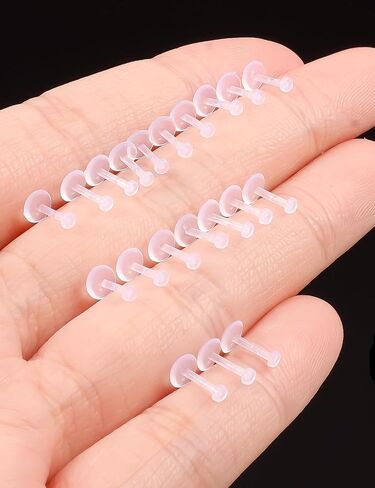 18g مسطح الظهر أقراط صافية للرياضة أنف الأزرار البلاستيكية السيليكون tragus conch conch arics arrings monroe medusa lip reing in Kuwait