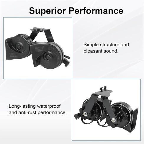 Horn Assembly with Bracket Dual Note Electric Horn Level 2 Compatible with Ford F250 F350 Super Duty 2017-2022 Replaces# HC3Z-13832-G in Saudi Arabia