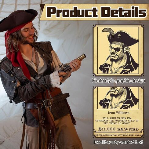 Marspark 12 Pcs Western Wanted Sign Cutouts for Halloween 8 x 12 Inch Wanted Paper Poster with Glue 12 Designs Multicolor Party Prop for Barn Dance Western Themed Banquet and Historical Reenactment in Saudi Arabia