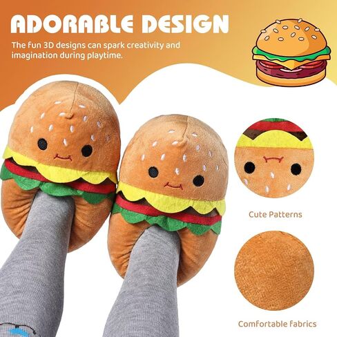 IceUnicorn Toddler Cute Animal Slippers Kids Christmas Plush Warm House Shoes Girls Boys Bedroom Indoor Washable Slipper in Saudi Arabia