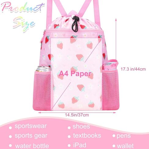 حقيبة السباحة RHCPFOVR Galaxy للفتيات - حقيبة ظهر برباط للأطفال حقيبة سباحة للشاطئ وحمام السباحة وحقائب سحب خفيفة الوزن وحقيبة رياضية مقاومة للماء مع حامل زجاجة مياه in Kuwait