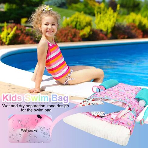 حقيبة السباحة RHCPFOVR Galaxy للفتيات - حقيبة ظهر برباط للأطفال حقيبة سباحة للشاطئ وحمام السباحة وحقائب سحب خفيفة الوزن وحقيبة رياضية مقاومة للماء مع حامل زجاجة مياه in Kuwait