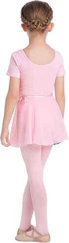 Odasdo Dance Leotard for Girls with chiffon wrap tutu skirt dance الضيقة كومبو أطفال راقصة باليرينا لباس. in Kuwait