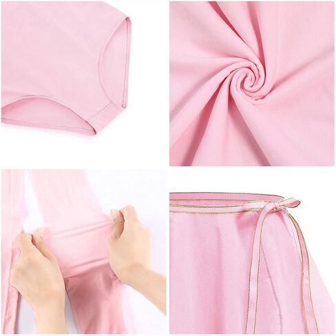 Odasdo Dance Leotard for Girls with chiffon wrap tutu skirt dance الضيقة كومبو أطفال راقصة باليرينا لباس. in Kuwait
