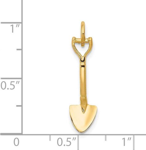 14K Yellow Gold 3D Spade Charm Shovel Garden Jewelry in Saudi Arabia