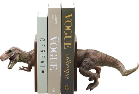 Unique Handmade Resin Dinosaur Bookends for Kids and Adults - Cute Book Holder for Home, Office, School Library - Decorative and Sturdy Book Stands - Perfect Gif (T-Rex) in Saudi Arabia