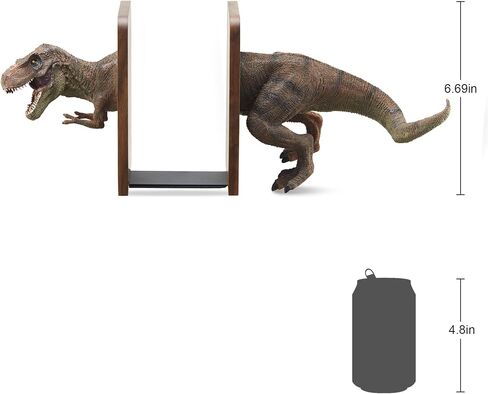 Unique Handmade Resin Dinosaur Bookends for Kids and Adults - Cute Book Holder for Home, Office, School Library - Decorative and Sturdy Book Stands - Perfect Gif (T-Rex) in Saudi Arabia
