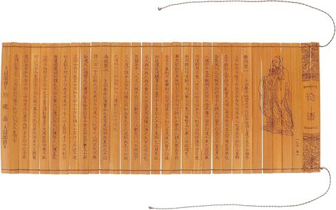 Logofun الصينية الرجعية Bamboo Books الصينية Bamboo Book Props Scroll Slip Wooden Tove in Kuwait