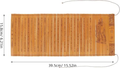 Logofun الصينية الرجعية Bamboo Books الصينية Bamboo Book Props Scroll Slip Wooden Tove in Kuwait