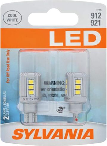 SYLVANIA - 912 LED White Mini Bulb - Bright LED Bulbs, Ideal for Backup, Courtesy, Daytime Running Light (DRL), Dome, Door Mirror and More. (Contains 2 Bulbs) in Saudi Arabia