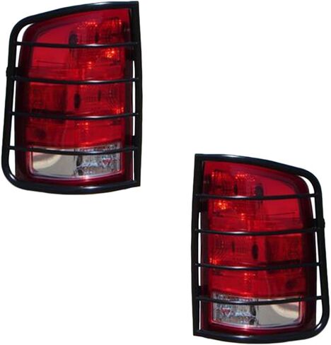 Black Horse Tail Light Guards أسود متوافق مع 07-14 Silverado 1500 (Excl.14 Chevy Silverado 1500 New Body Style) | in Kuwait