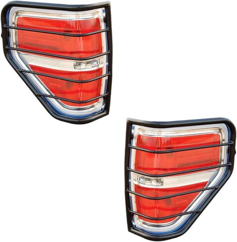Black Horse Tail Light Guards أسود متوافق مع 07-14 Silverado 1500 (Excl.14 Chevy Silverado 1500 New Body Style) | in Kuwait